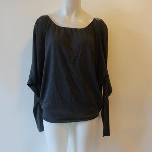 Womens Duarte Charcoal Gray Dolman Sleeves Top M *